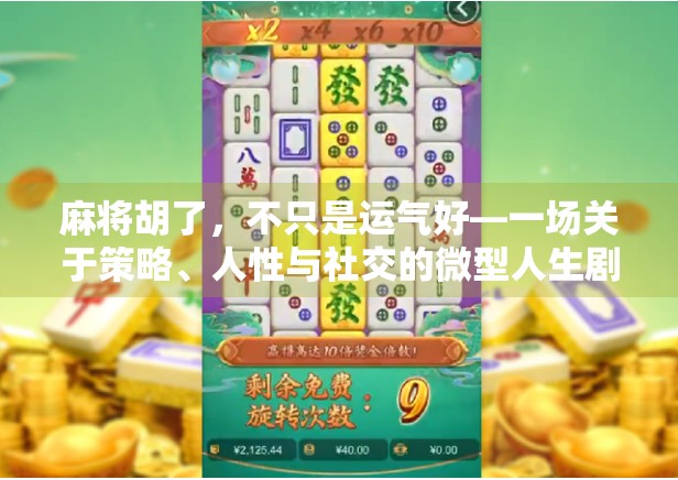 麻将胡了，不只是运气好—一场关于策略、人性与社交的微型人生剧场