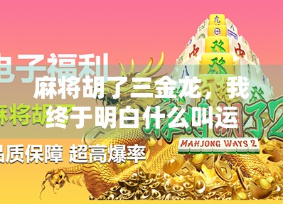 麻将胡了三金龙，我终于明白什么叫运气好到离谱！