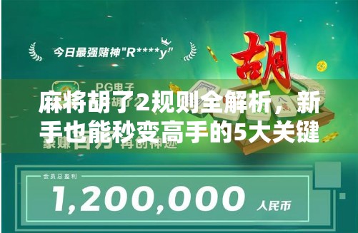 麻将胡了2规则全解析，新手也能秒变高手的5大关键技巧！