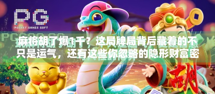 麻将胡了爆1千？这局牌局背后藏着的不只是运气，还有这些你忽略的隐形财富密码