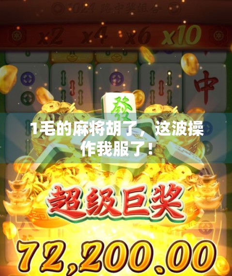 1毛的麻将胡了,这波操作我服了! 1毛的麻将胡了,这波操作我服了!