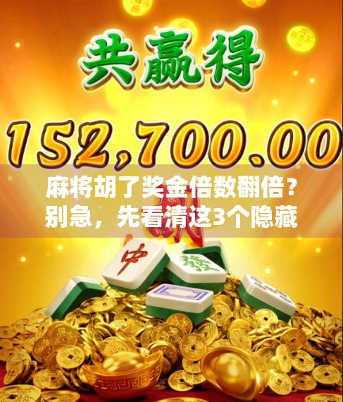 麻将胡了奖金倍数翻倍?别急,先看清这3个隐藏规则! 麻将胡了奖金倍数翻倍?别急,先看清这3个隐藏规则!